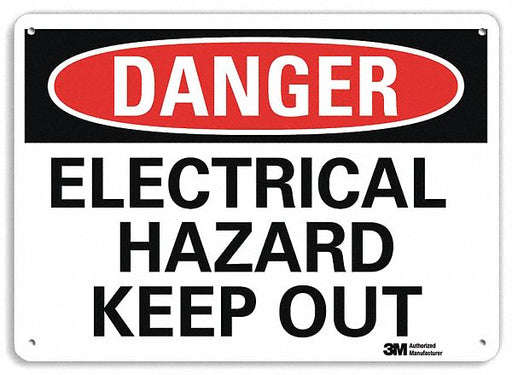 Danger Sign 10 inx14 in Plastic