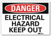 Danger Sign 5 in x 7 in Rflct Sheeting