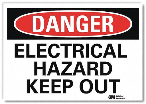 Danger Sign 5 in x 7 in Rflct Sheeting