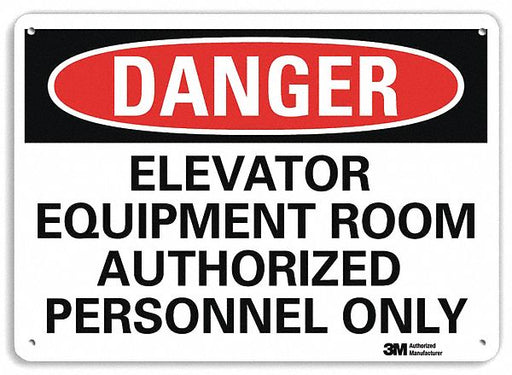 Danger Sign 7 inx10 in Plastic