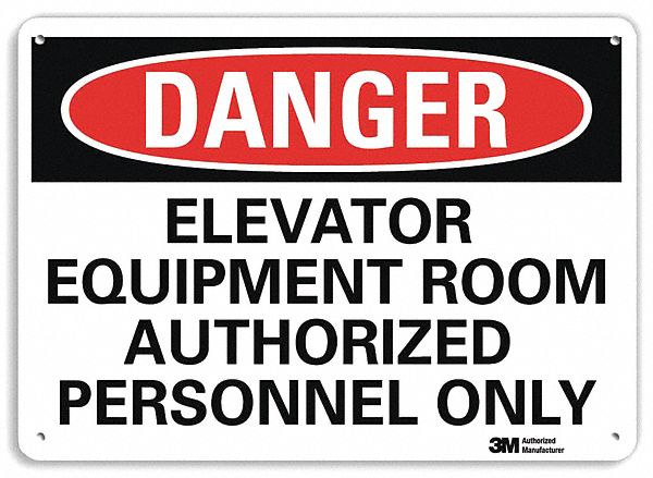 Danger Sign 10 inx14 in Plastic