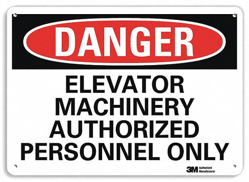 Danger Sign 7 inx10 in Plastic