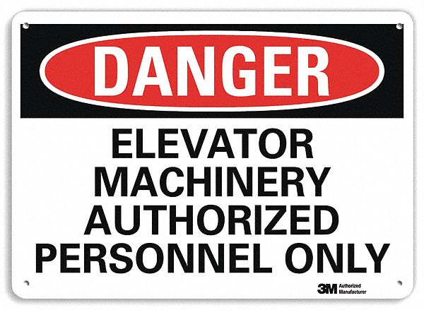 Danger Sign 7 inx10 in Plastic