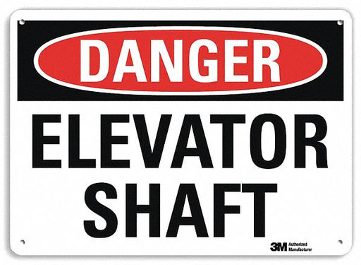 Danger Sign 7 in x 10 in Aluminum