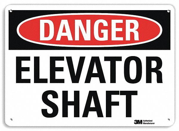 Danger Sign 7 in x 10 in Aluminum