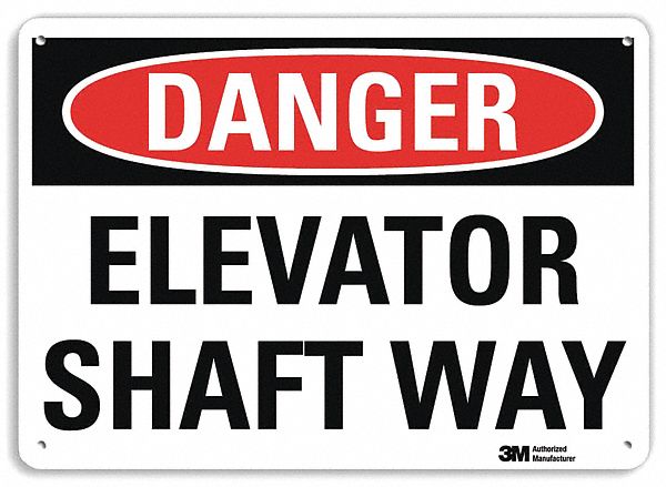 Danger Sign 10 in x 14 in Aluminum
