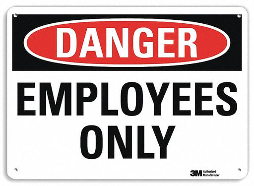 Danger Sign 7 in x 10 in Plastic