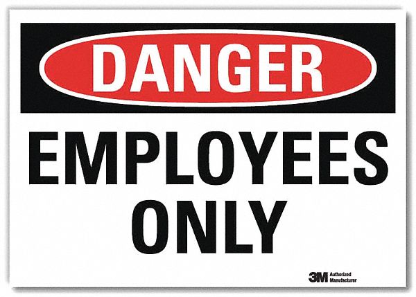 Danger Sign 10 in x 14 in Rflct Sheeting