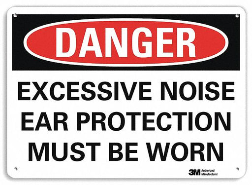 Danger Sign 7 in x 14 in Aluminum