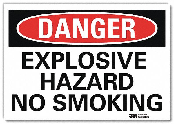 Danger Sign 5 in x 7 in Rflct Sheeting