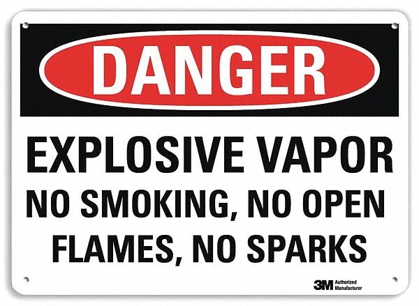 Danger Sign 7 in x 10 in Plastic