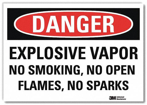 Danger Sign 5 in x 7 in Rflct Sheeting
