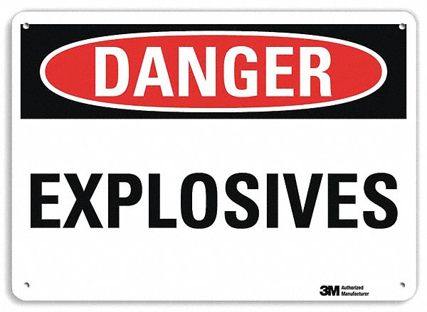 Danger Sign 10 inx14 in Aluminum