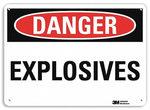 Danger Sign 7 in x 10 in Plastic