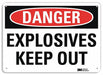 Danger Sign 7 in x 10 in Plastic