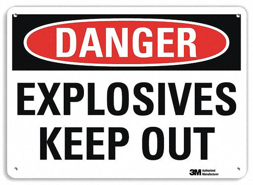 Danger Sign 7 in x 10 in Plastic