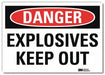 Danger Sign 10 in x 14 in Rflct Sheeting
