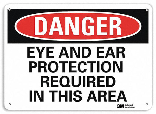 Danger Sign 10 in x 14 in Plastic