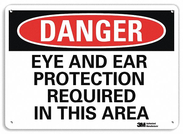 Danger Sign 10 in x 14 in Plastic