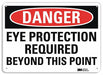Danger Sign 10 inx14 in Plastic