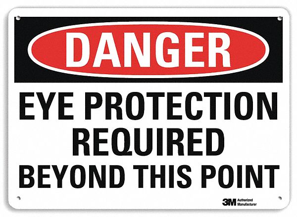 Danger Sign 10 inx14 in Plastic