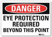 Danger Sign 10 in x 14 in Rflct Sheeting