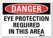 Danger Sign 7 in x 10 in Rflct Sheeting