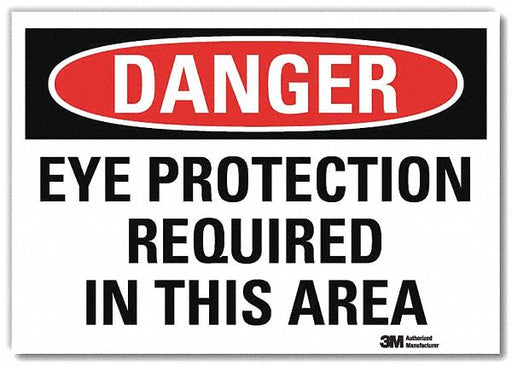 Danger Sign 7 in x 10 in Rflct Sheeting