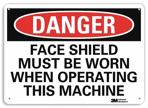 Danger Sign 10 inx14 in Plastic
