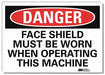 Danger Sign 5 in x 7 in Rflct Sheeting