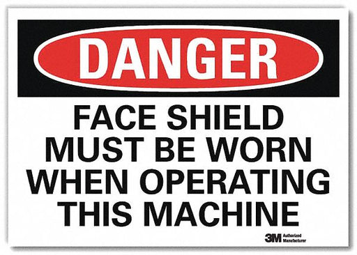 Danger Sign 5 in x 7 in Rflct Sheeting