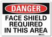 Danger Sign 10 in x 14 in Rflct Sheeting