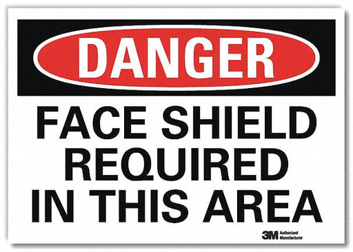 Danger Sign 10 in x 14 in Rflct Sheeting