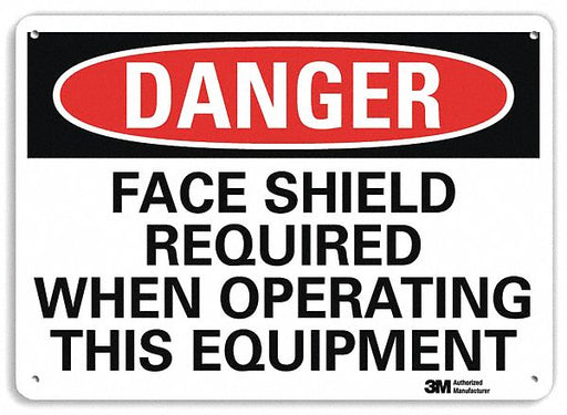 Danger Sign 7 in x 10 in Plastic