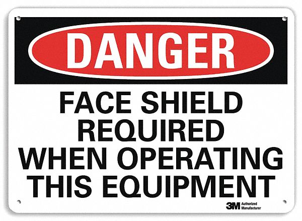 Danger Sign 7 in x 10 in Aluminum