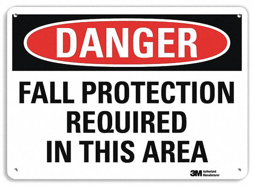 Danger Sign 7 in x 10 in Plastic
