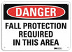 Danger Sign 7 in x 10 in Aluminum