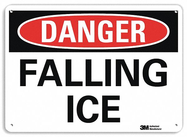 Danger Sign 7 in x 10 in Aluminum