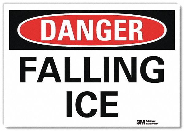 Rflct Icy Conditions Lbl 5x7in Non-PVC