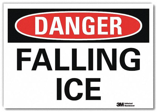 Rflct Icy Conditions Lbl 10x14in Non-PVC