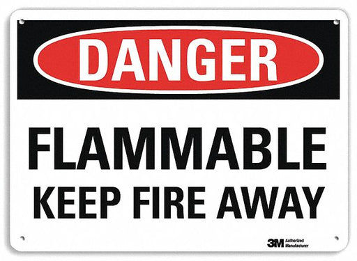 Danger Sign 10 in x 14 in Plastic