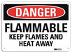 Danger Sign 7 in x 10 in Aluminum