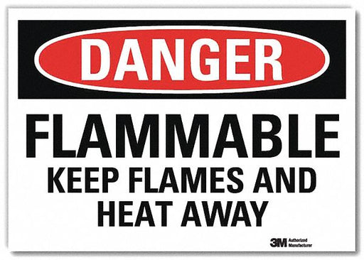 Danger Sign 5 in x 7 in Rflct Sheeting