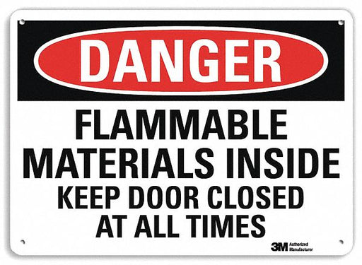 Danger Sign 10 in x 14 in Plastic