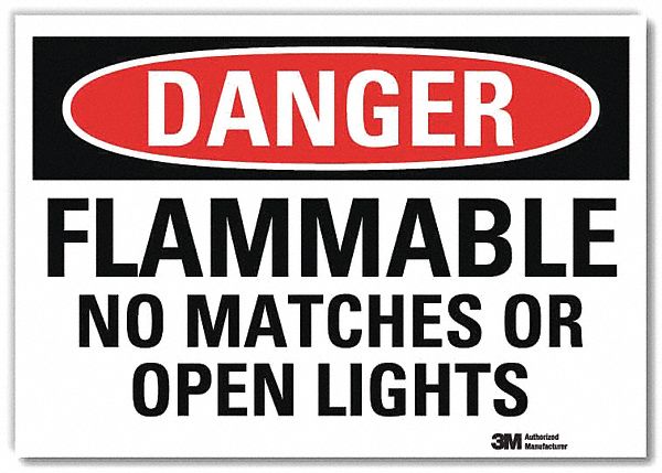 Danger Sign 5inx7in Reflective Sheeting