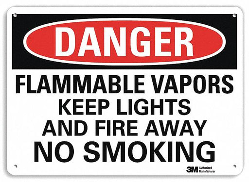 Danger Sign 7 in x 10 in Plastic