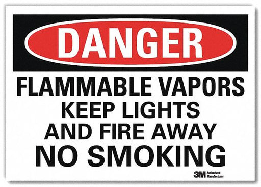 Danger Sign 7 in x 10 in Rflct Sheeting