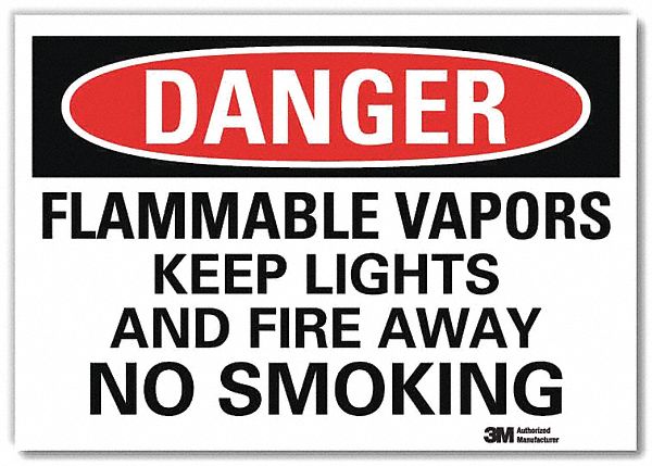 Danger Sign 5 in x 7 in Rflct Sheeting