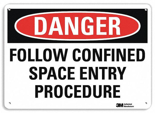 Danger Sign 10 inx14 in Plastic