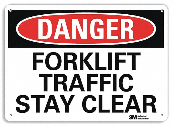 Danger Sign 7 in x 10 in Plastic
